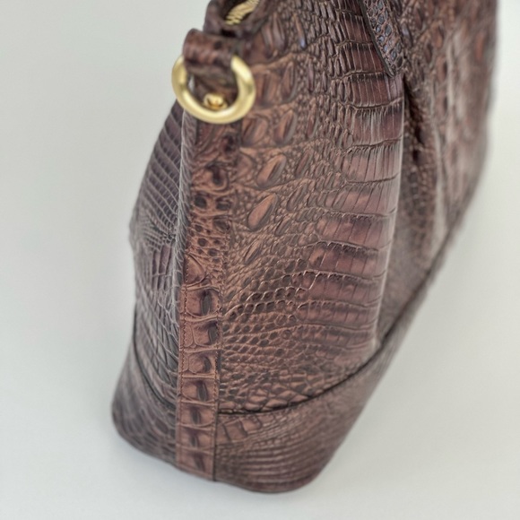 NWT- Brahmin Hunter Quartz Stanton Tote/Bag/Purse - Crocodile Brown - Picture 7 of 16